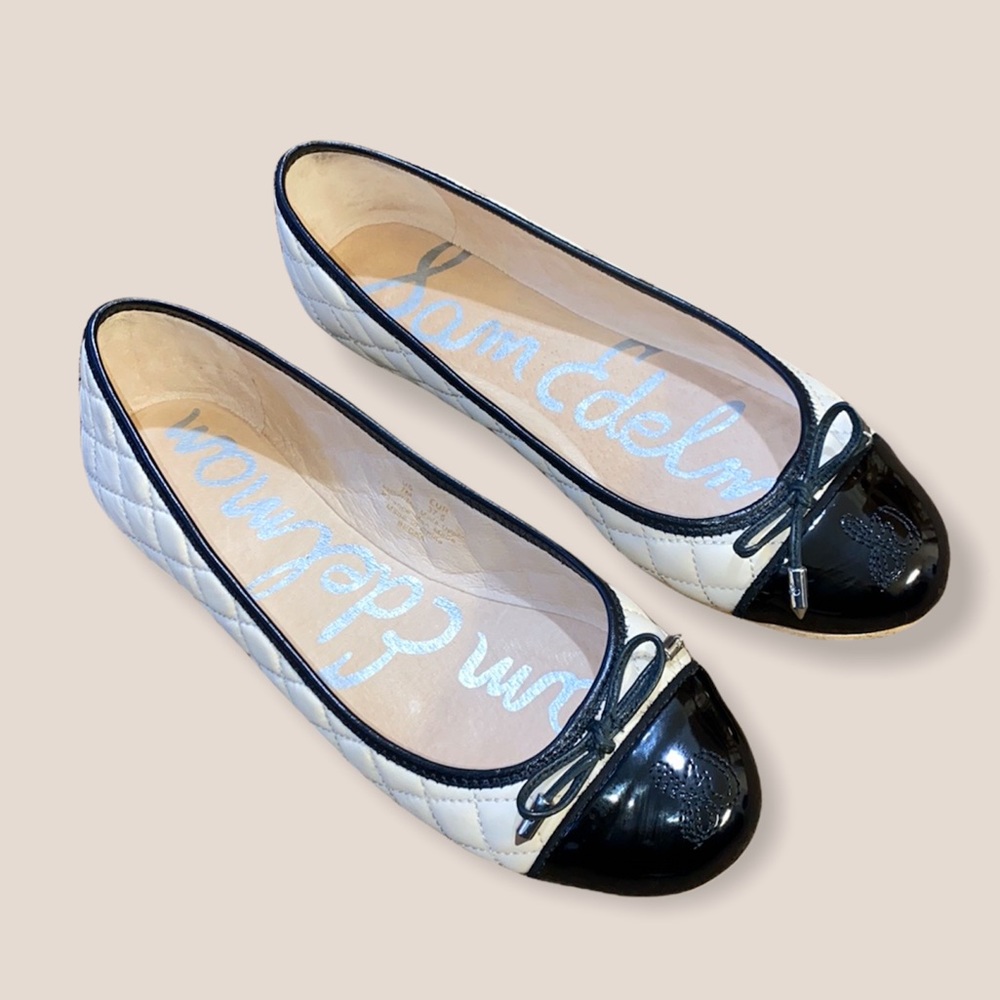 Sam Edelman Quilted Cap Toe Flats